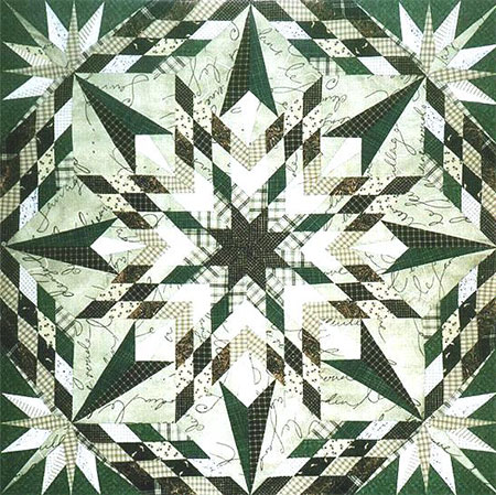 Double Cappuccino Lone Star Quilt